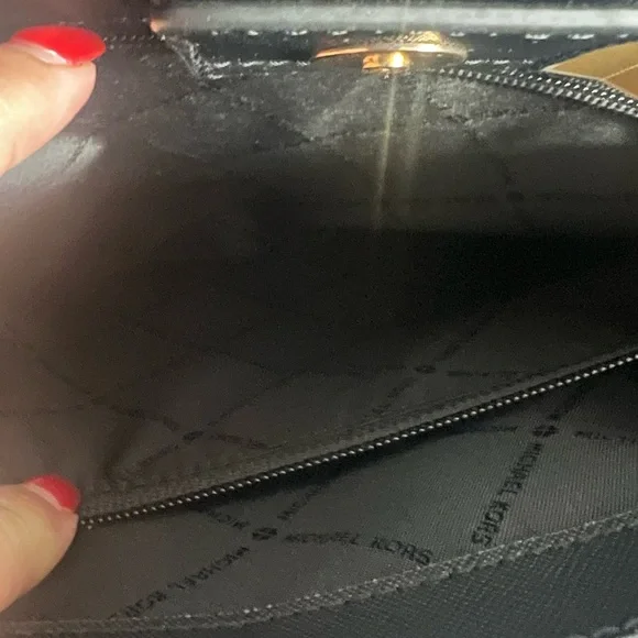 Michael Kors Black Saffiano Shoulder Tote with Gold Hardware - Picture 5 of 7